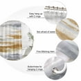 thumbnail image 6 of Brown Gray White Waterproof Fabric Shower Curtain,Vintage Rustic Abstract Mottled Art Waterproof Fabric Shower Curtain for Bathroom Curtains Bathtubs Shower Curtains with 12 Hooks Standard 66x72, 6 of 8