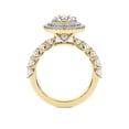 thumbnail image 5 of IGI Certified 2 Carat Round Shape Lab Grown Diamond Engagement Ring | 14K Yellow Gold | Crowned Cresta Double Halo Diamond Ring | FG-VS1-VS2 Quality Friendly Diamonds, 5 of 6