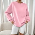 thumbnail image 4 of Enjoytime Crewneck Sweatshirts Women Long Sleeve Solid Color Pullover Top Fall Fashion Soft Lightweight Casual Sweatshirt, 4 of 7