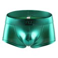 thumbnail image 4 of KHONTS Men's Shiny Liquid Metallic Underwear Bikini Swimsuit Boxer Brief Trunks Green S, 4 of 4