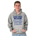 thumbnail image 4 of Dad Bod Video Gamer Brain Geek Nerd Hoodie Hooded Sweatshirt Men Brisco Brands X, 4 of 6
