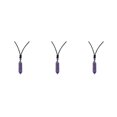 thumbnail image 4 of Transemion Handmade Clear Quartz Crystal Necklace Energy And Elegance Master StoneAdjustable Amethyst 3Set, 4 of 6