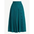 thumbnail image 6 of Free Assembly Women's and Women's Plus Pleated Cotton Maxi Skirt, Sizes XS-4X, 6 of 6