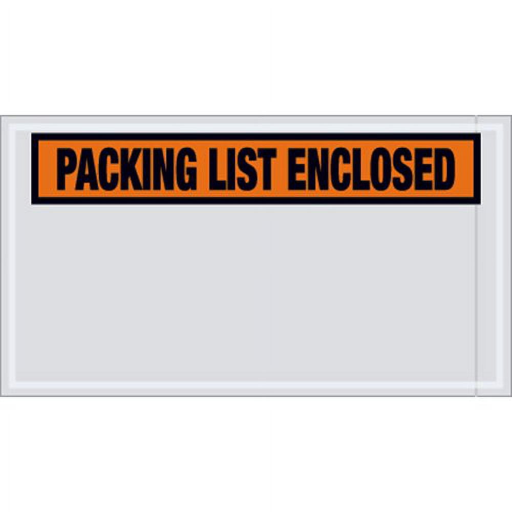 Office Depot® Brand "Packing List Enclosed" Envelopes, Panel Face, 5 1/2" x 10", Orange, Pack Of 1,000