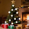thumbnail image 5 of Bolas decorativas para Navidad, 12 unidades de bolas de terciopelo para Navidad, adornos flocados para árbol de Navidad, bolas de plástico, adornos colgantes decorativos para Navidad, decoración para, 5 of 5