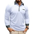 thumbnail image 2 of BLVB Men's Long Sleeve Shirts Casual Loose Athletic Work Business Button down Collared Lightweight Tops Blouse White, 2 of 4