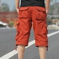 thumbnail image 6 of IROINNID Men's Casual Cargo Elastic Multi-Pocket Performance Active wear Bermuda Shorts, 6 of 6