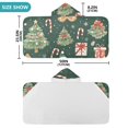 thumbnail image 4 of Yayeee Kids Hooded Towels Toddler Soft Absorbent Beach Bathing Wrap 50" x 23.5", Green Christmas Trees, 4 of 5