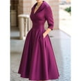 thumbnail image 4 of Vestido Vintage de Mujer, Corte Otoñal, Larga, Elegante, para Cóctel, Fiesta, Eventos Formales e Iglesia. S, 4 of 7