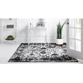 thumbnail image 4 of Rugs.com Oregon Collection Rug – 4 Ft Square Black And White Low-Pile Rug Perfect For Living Rooms, Kitchens, Entryways, 4 of 9