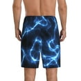 thumbnail image 3 of Naloa Blue Lightning Men's Short Pajama Pants, Lounge Comfort Shorts with Elasticized Waistband and Side Pockets - X-Large, 3 of 9