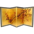 thumbnail image 2 of Handmade Silk and Wood 18-inch Plum Tree on Gold Leaf Wall Hanging (China), 2 of 2