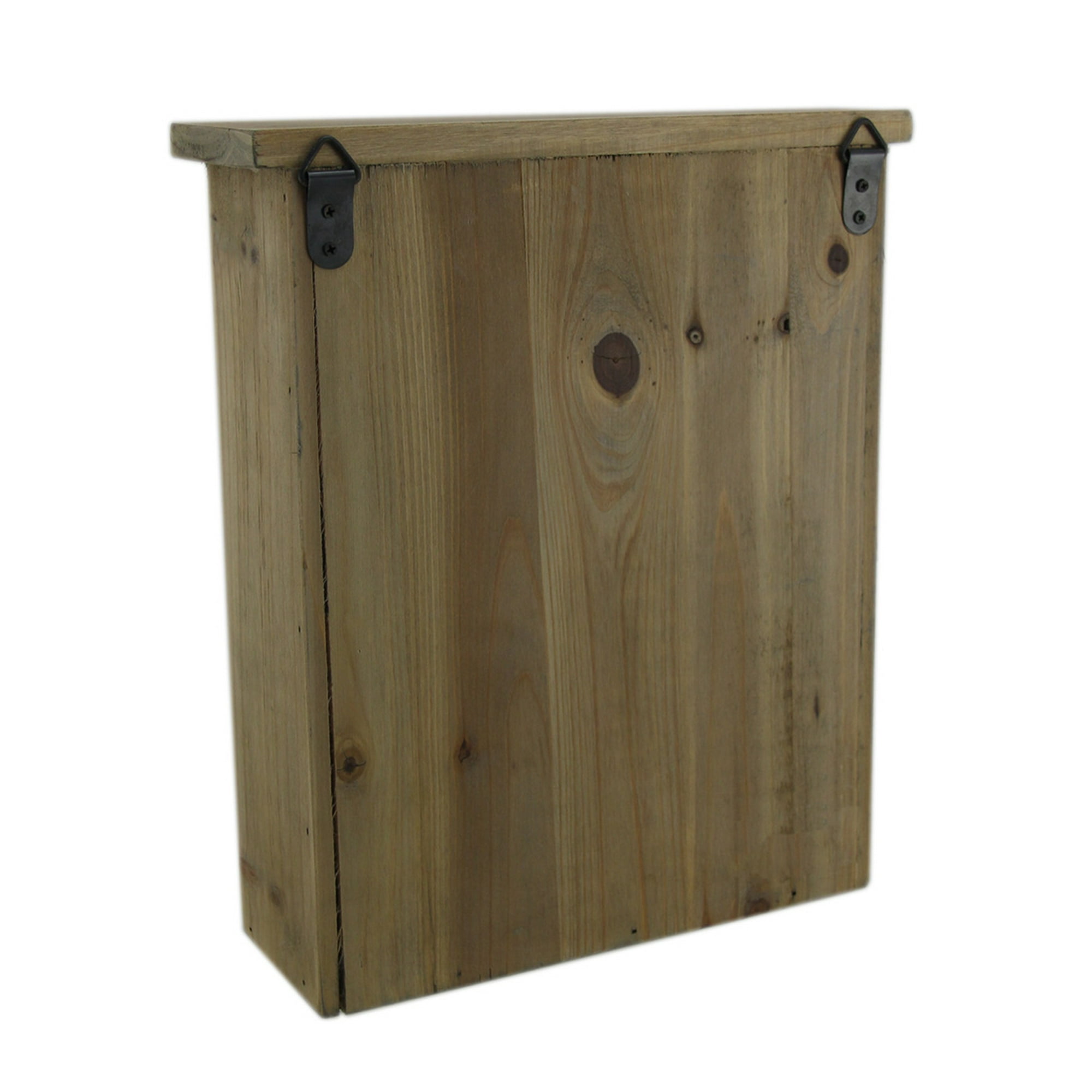 Rustic Wooden Hanging Key Cabinet With Metal Mesh Door Walmart