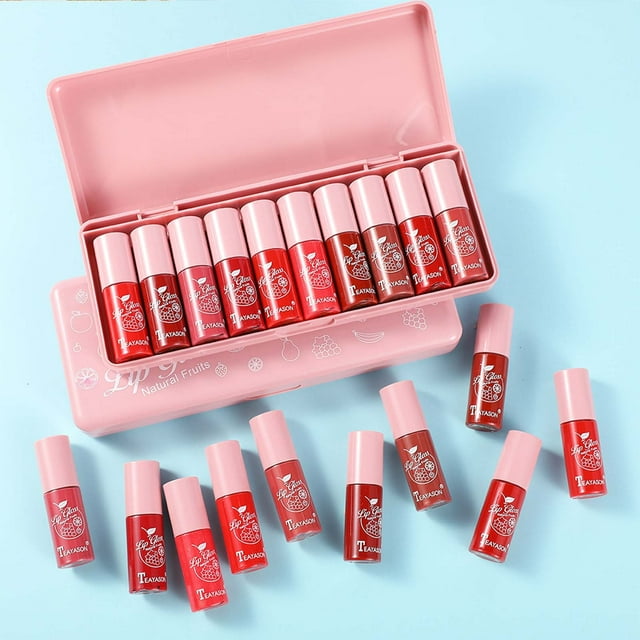 Almacén de liquidación Labios coloridos Xihbxyly 10 mini frutas 3.5 ml x 10