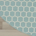 thumbnail image 5 of Nourison Twist Reversible 8' x Round Aqua Modern Rug, 5 of 11