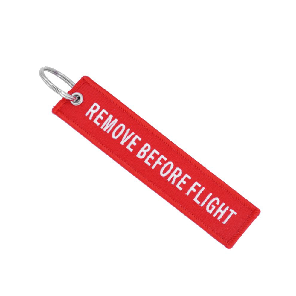 Remove before flight key tag high quality keychains aviation gift unisex 