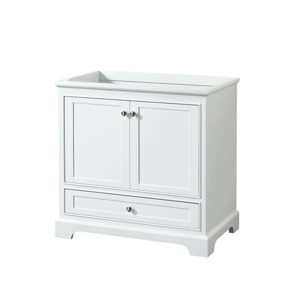 Wyndham Collection WCS202036SWHCXSXXMXX Deborah 35-1/4" Free Standing Single Wood Vanity