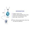 thumbnail image 5 of Bellitia Jewelry 925 Sterling Silver Women's Birthstone Pendant Necklace, Blue Topaz Oval Cut Women's Necklace for Anniversary, Birthday, Valentine’s Day, 5 of 6