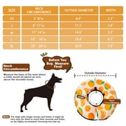 MIDOG Adjustable Polyester Dog Cone Collar for Large Medium Small Dogs after Surgery,Pillow Collar for Cats & Dogs,Orange