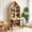 Natural Wood, variant on CQHXIAO Folding Craft Desk With Storage Shelves in Elegant Design For Small Spaces, Convertible Hideaway Desk