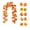 Orange B, variant on Artificial Maple Leaf Vine Decorations Plastic Garland 78.74 Inch Fall Thanksgiving Halloween Mantel Decor Orange 1 Pack