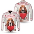 thumbnail image 3 of Happy Valentine's Day Basset Hound Brings Love Heart All Over Print 3D Baseball Jacket Bassets Dog Breed Lovers Gifts Idea Bomber Jacket Softball - 02028, 3 of 6