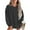 Black, variant on Hoodies for Women Women's Fashion Round Neck Solid Color Long Sleeve Sweatshirt Top Sweatshirts for Women White M