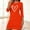Orange, variant on Caywon Women's Heart Print on Chest 3/4 Sleeve Crew Neck Loose Short Sleep Dress Soft Casual Lightweight Nightgown Homewear for Ladies Home Daily Wear