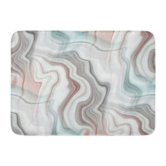 POGLIP Gray Marbling Grey Ink Marble Abstract Pattern Mineral Paint Aquatic Doormat Floor Rug Bath Mat 23.6x15.7 inch