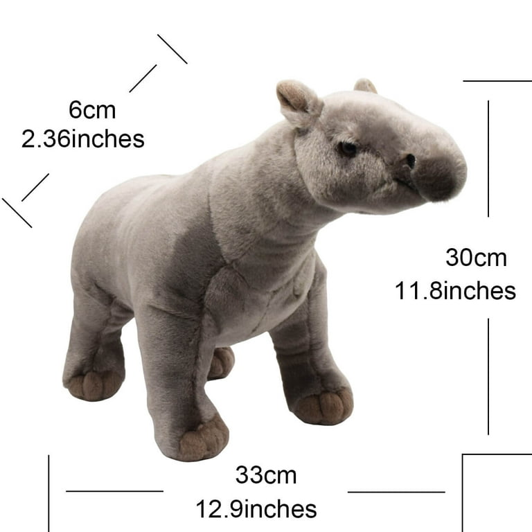 Realistic Near Horn Beast Stuffed Animal Plush Toy Lifelike Rhino Animal Plushies Simulation Animals Doll