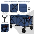 thumbnail image 4 of Collapsible Wagon Folding Utility Wagon Cart with Wheels Grey, 4 of 5