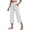 22# White, variant on Capri Pants for Women Wide Leg Yoga Cropped Pants with Pockets Loose Casual Summer Pant Navy XL