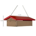 thumbnail image 6 of JCs Wildlife Recycled Upside Down Double Suet Feeder Tan W/ Cardinal Red Roof - 4 Suet Cake Capacity - Keeps Cakes Dry, 6 of 11