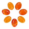 thumbnail image 1 of Plano Ovalado Piedra, Ovalado Ágata Cuentas 14mm x 10mm Plano Espalda Cristal Piedra Cuentas para Joyería Fabricación Bricolaje Foto Marco Hogar Decoración 7uds, Rojo-cornalina, 1 of 7