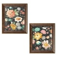 thumbnail image 1 of Gango Home Decor Contemporary Garden of Delight Black II & III by Danhui Nai (Ready to Hang); Two 11x14in Gold Trim Framed Prints, 1 of 5