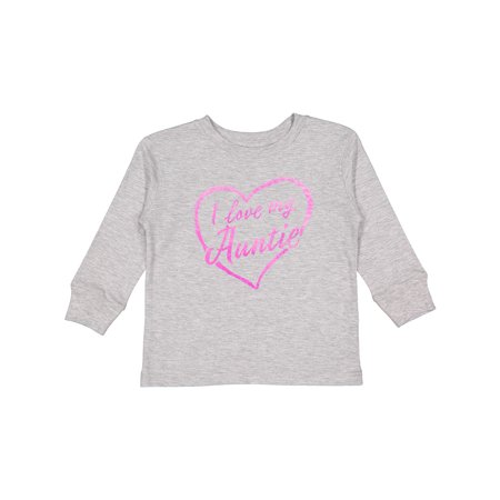 

Inktastic I Love My Auntie in Pink Chalk Heart Gift Toddler Boy or Toddler Girl Long Sleeve T-Shirt