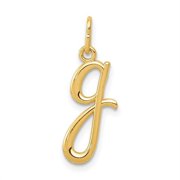 Finest Gold 14K Yellow Gold Letter G Initial Charm