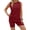 Wine Red, variant on Rosvigor Womens Two Piece Workout Set Summer Casual Loose Tops Biker Shorts Matching Vacation Travel Lounge Outfit