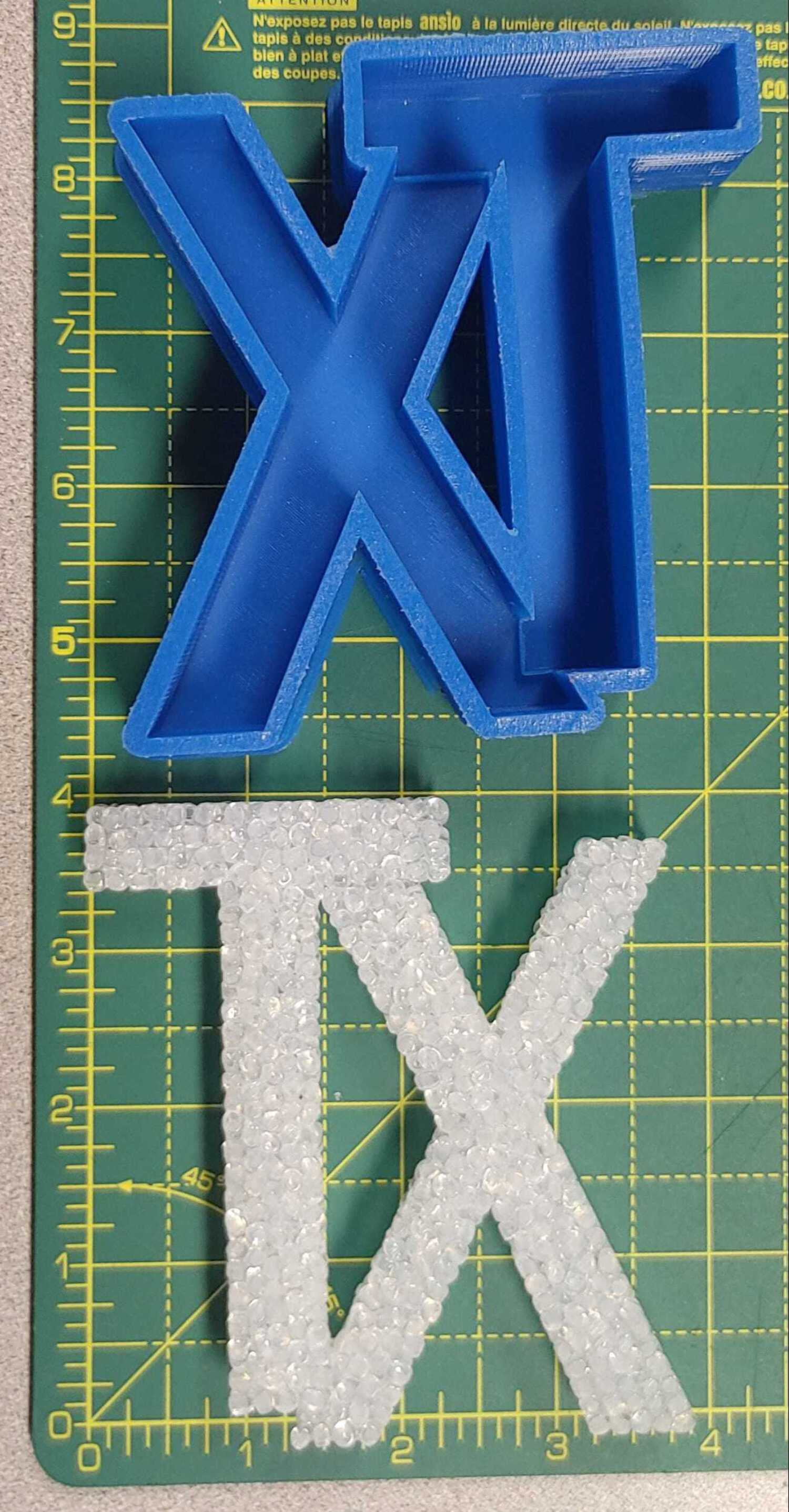 TX Letters Silicone Freshie Mold