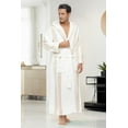 thumbnail image 3 of GFDYREE Men's Warm Fleece Robe with Hood, Plaid Big and Tall Bathrobe, 3 of 7