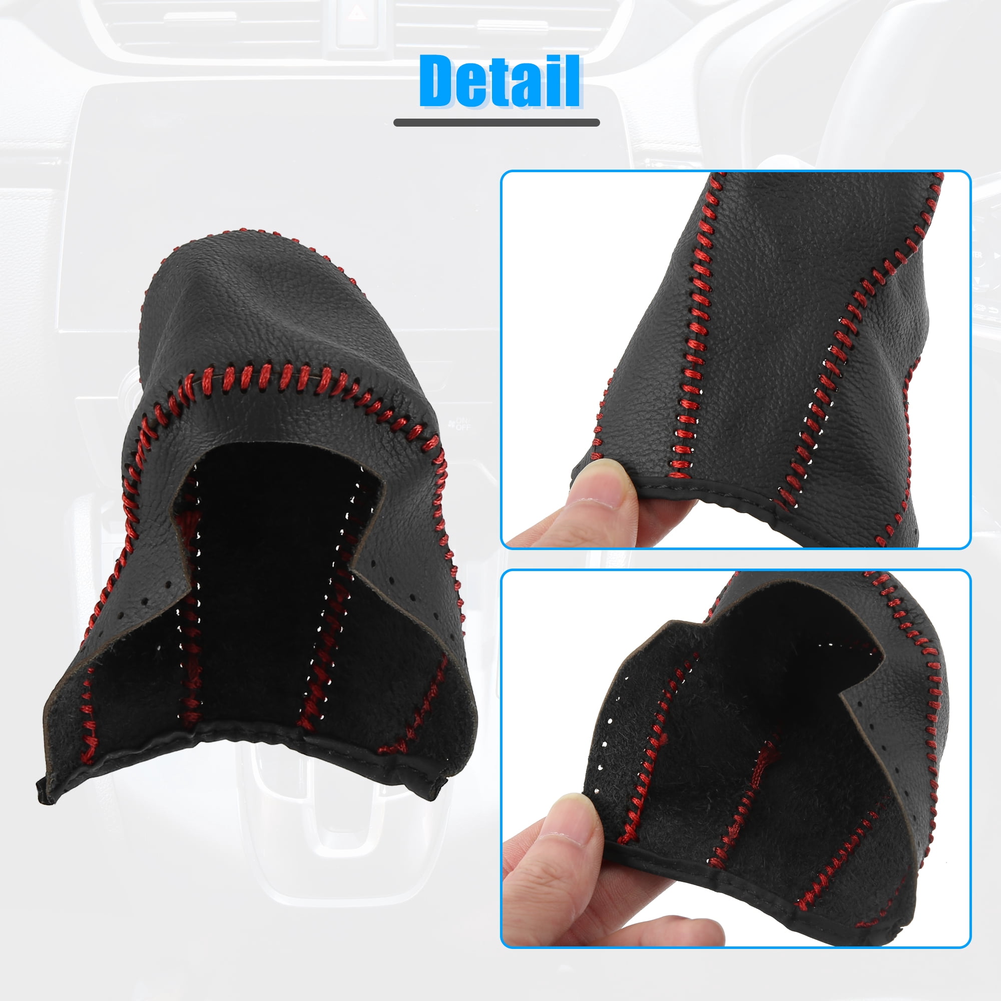 Unique Bargains Car Faux Leather Gear Shift Knob Cover for Honda CR-V 2017-2021 Black