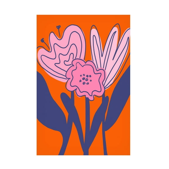 Trademark Fine Art Athene Fritsch Abstract Flowers Canvas Wall Art