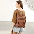 thumbnail image 6 of Shrrie Backpack Purse for Women Fashion Leather Backpack Purse Designer Travel Backpack Convertible Shoulder Bag with Wristlet for Work College, 6 of 6