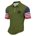 thumbnail image 5 of CONZONE 250Th Anniversary Usa Mens Polo Shirt Short Sleeve 250 Years July 4Th Polo Shirt for Men Patriotic Usa Star Striped Graphic Breathable Loose Fit Cozy Summer Golf Shirts, 5 of 5