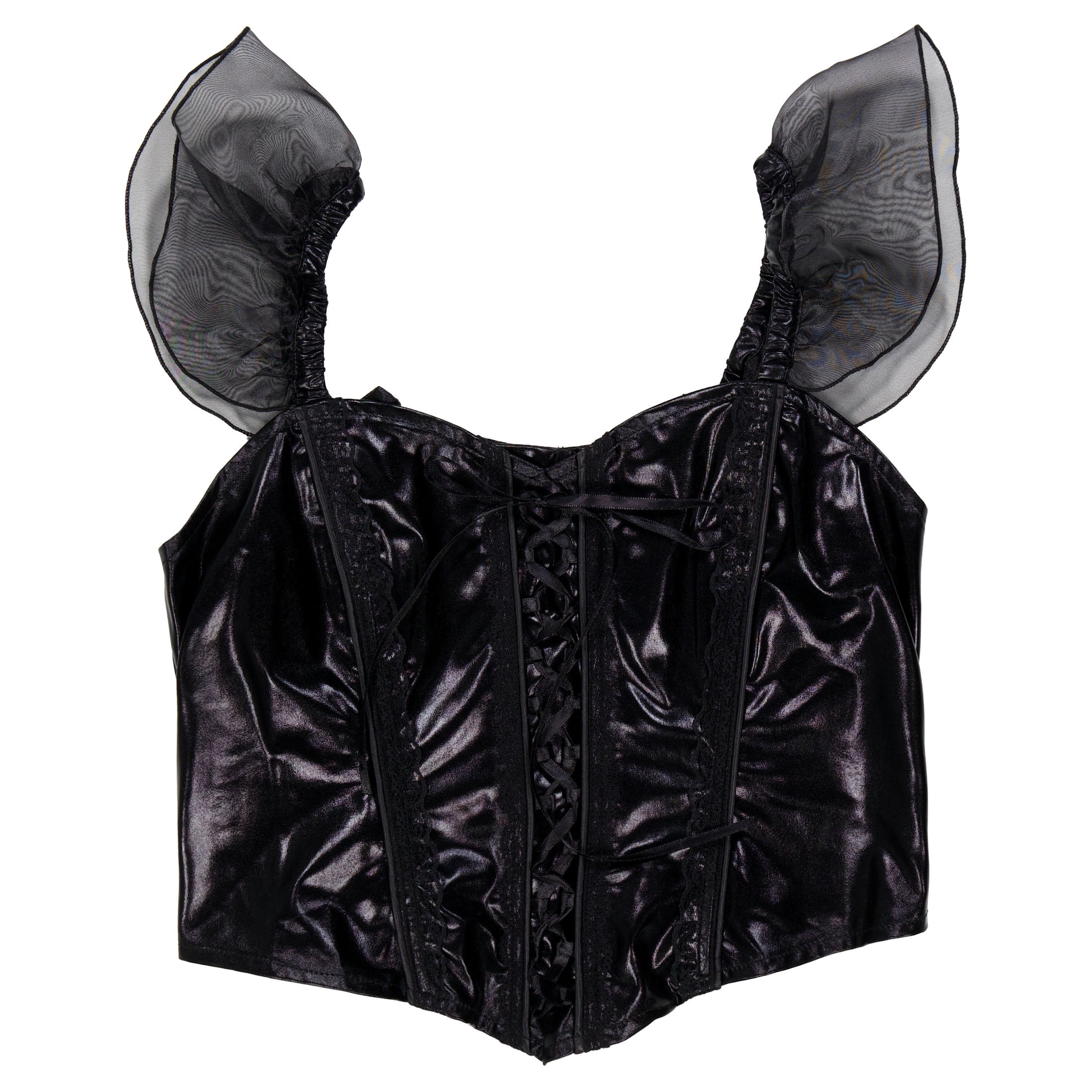 Flirty Top Costume Accessory for Adults, Black, S (4/6), Halloween by Way To Celebrate