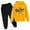 Yellow, variant on Ydojg Toddler Boys Girls Outfits Size 3-4 Years Black Tops With Pants Hooded Collar Long Sleeve Letter Print Pullover Fashion Outfits Set Casual Fall Winter 2Pcs Clothing Set