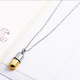 thumbnail image 3 of Abbracc Jewelry Pendant Keepsake for Memorial Chain & Funnel Urn-Link Gold, 3 of 8