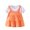 Orange, variant on TAGOLD Toddler Girls Summer Dress,1-4 Years Summer Baby Girls Princess Dress Solid Color Cotton Short-sleeved Dress Children's Dress