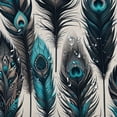 thumbnail image 5 of Awypu Peacock Feather Watercolor Shower Curtain - Waterproof, Various Sizes White, 5 of 7
