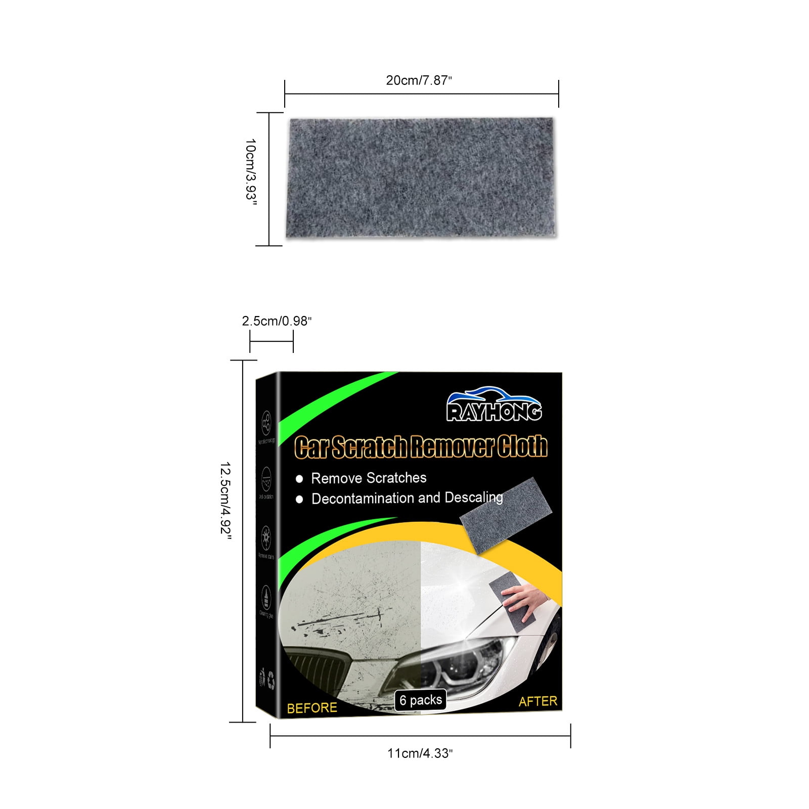 Cadorn Car Scratch Repair Cloth, Magic Polishing Cloth for Minor Scratches & Swirl Marks, Car Paint Restoration Towel